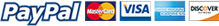 PayPal, MasterCard, Visa, American Express, Disover